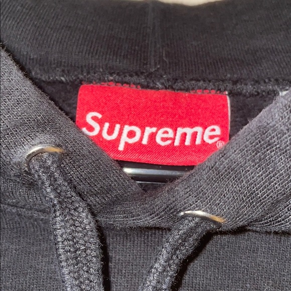 Supreme Paneled Hooded Sweatshirt Black - Picture 2 of 4